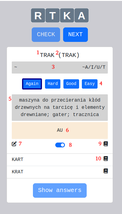 Answered Card Example